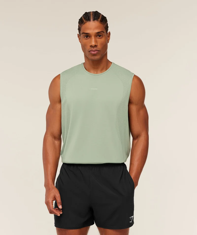 Gymshark Distance Seamless Tank - Haze Green