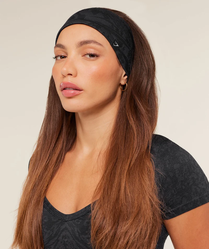 Gymshark Adapt Seamless Headband - Black/Asphalt Grey