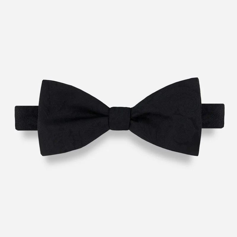 Designer Paisley Black Bow Tie