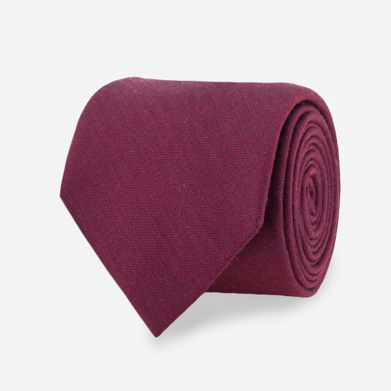 Astute Solid Burgundy Tie