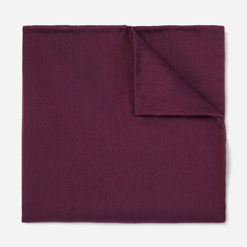 Astute Solid Burgundy Pocket Square