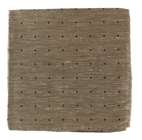Bulletin Dot Tan Pocket Square
