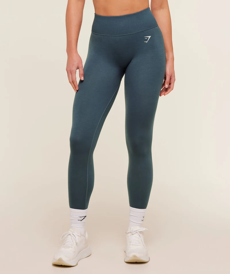 Gymshark Relay Seamless High-Rise Leggings - Stealth Blue