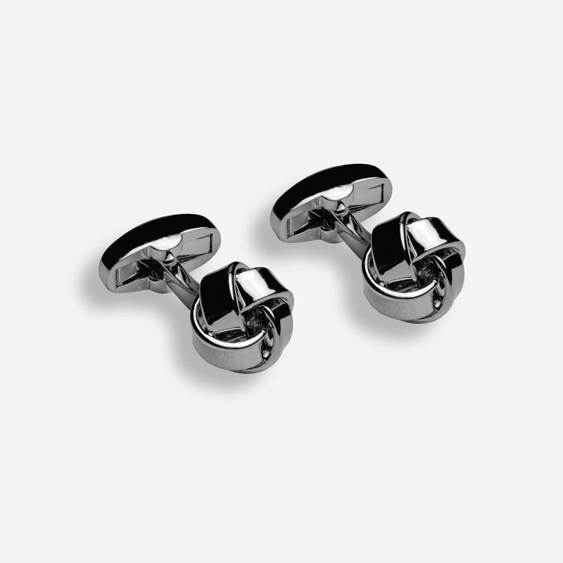 Loose Knots Silver Cufflinks