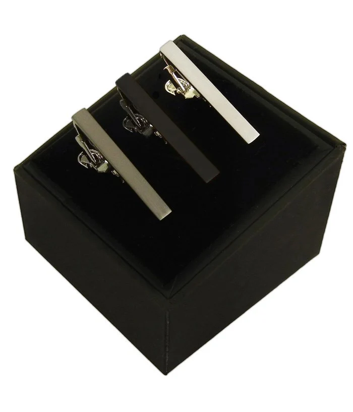 3 Pack Set Black Tie Bar