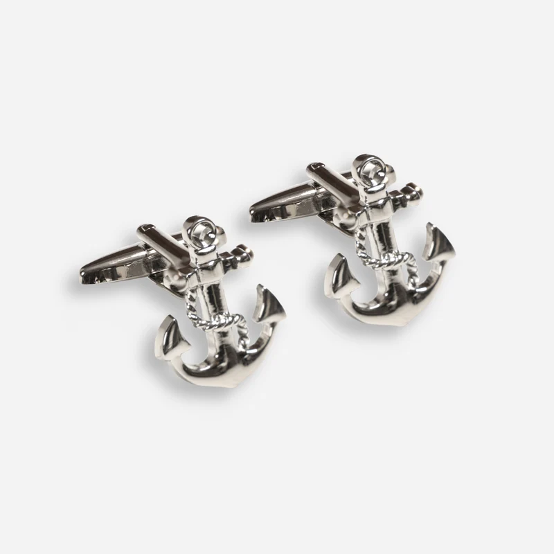 Anchor's Away Silver Cufflinks