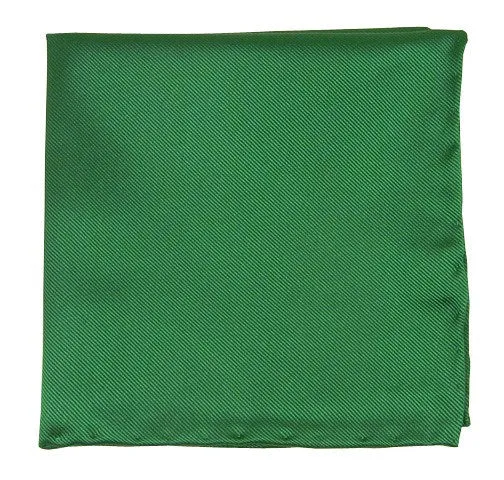 Solid Twill Emerald Pocket Square
