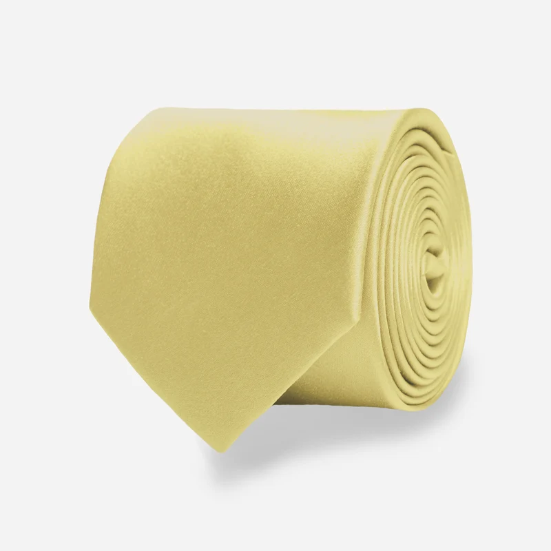 Solid Satin Butter Tie
