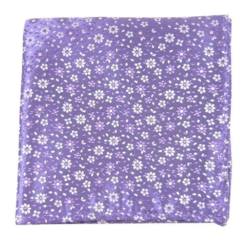 Milligan Flowers Lavender Pocket Square