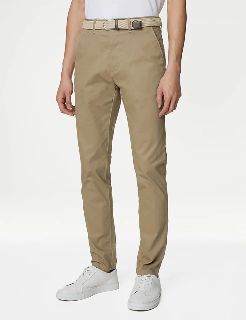 Slim Fit Dark Stone Chinos