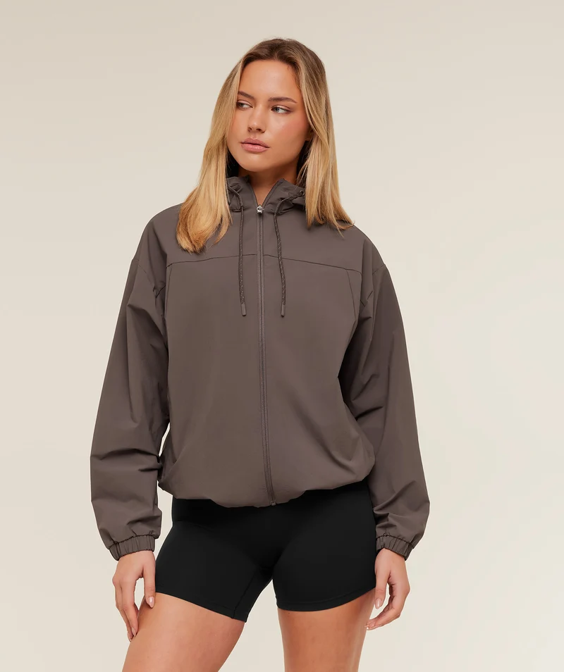 Gymshark Weekend Lifestyle Track Jacket - Cool Brown