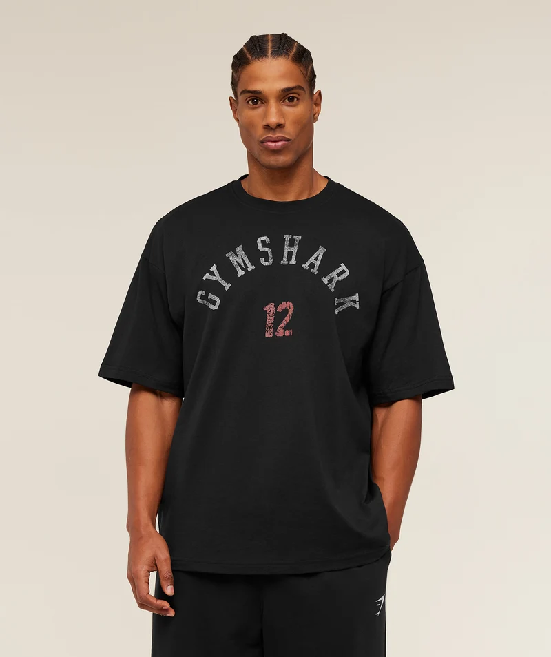 Gymshark 12 Graphic T-Shirt - Black