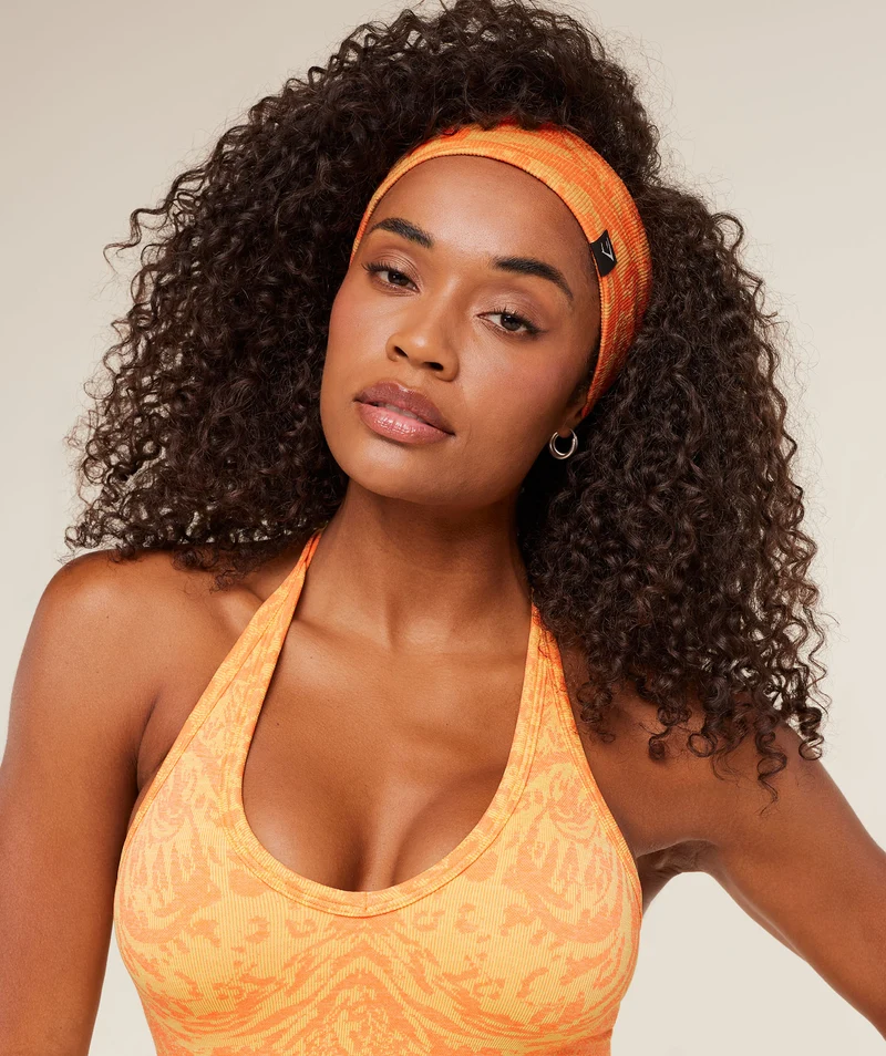 Gymshark Adapt Seamless Headband - Dayglow Peach/Sorbet Yellow