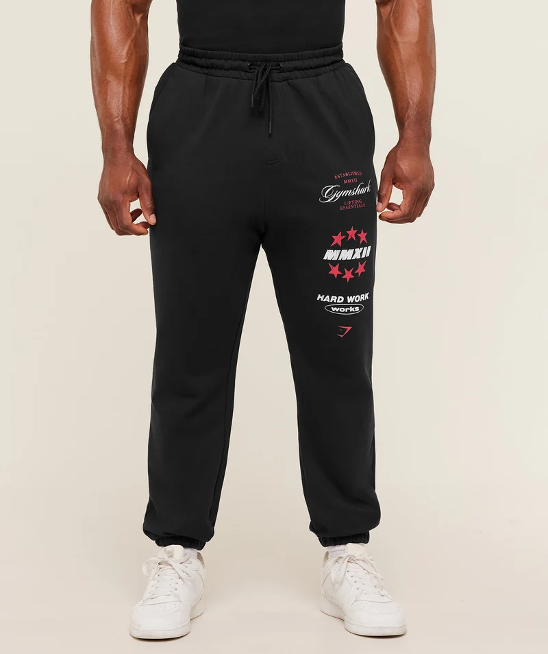 Gymshark Global Lifting Graphic Pants - Black