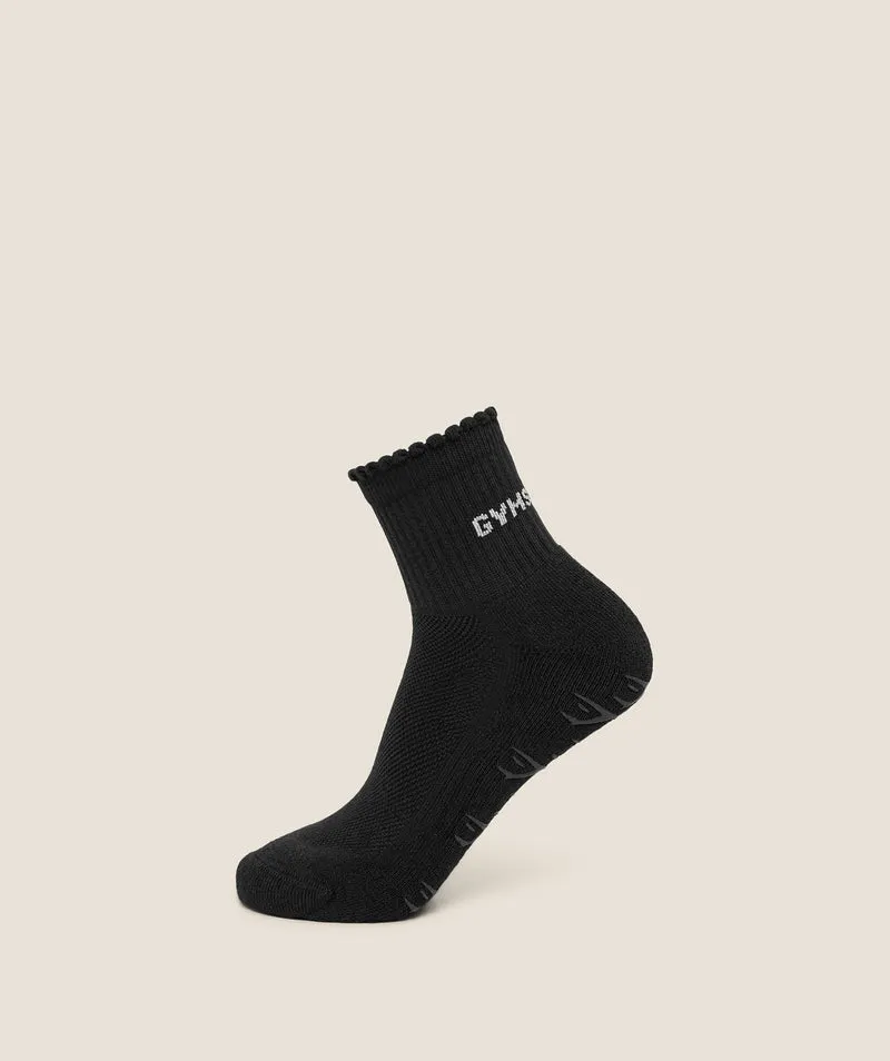 Gymshark Frill Pilates Midi Sock - Black