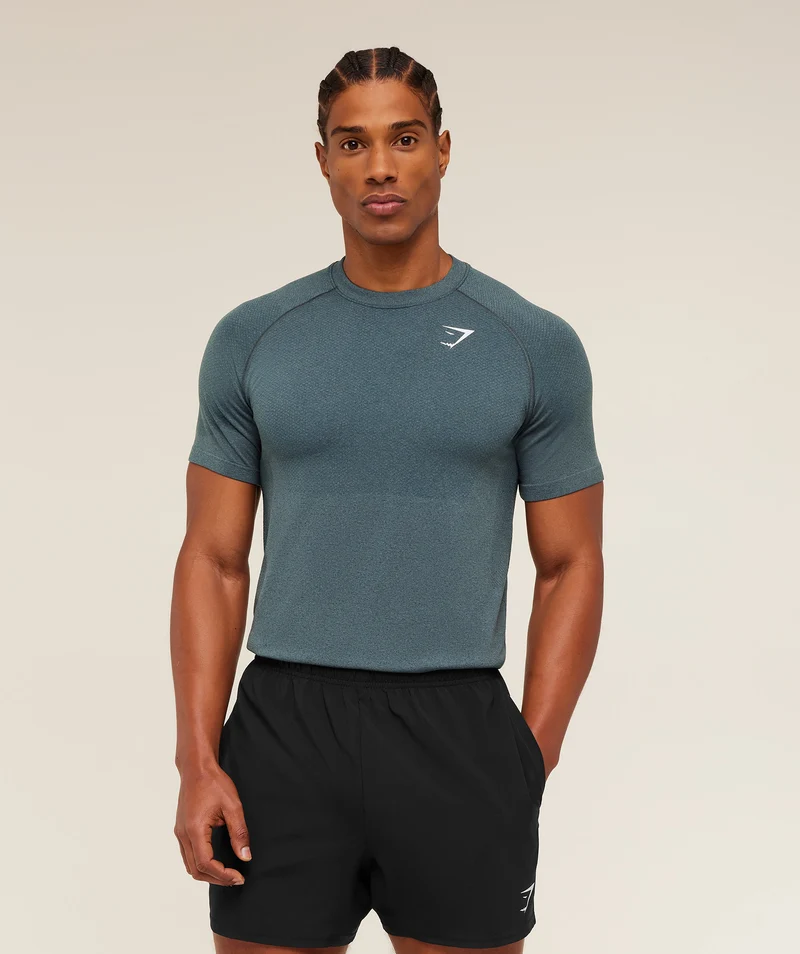 Gymshark Vital Seamless T-Shirt - Iron Blue/Stealth Blue