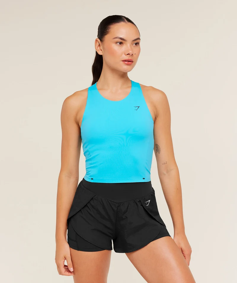 Gymshark Running Elite Bodyfit Tank - Brand Blue