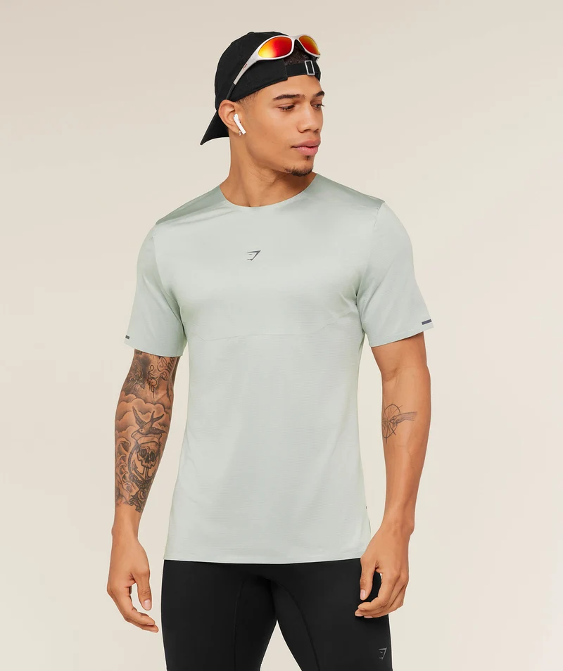 Gymshark Running Elite T-Shirt - Morning Blue