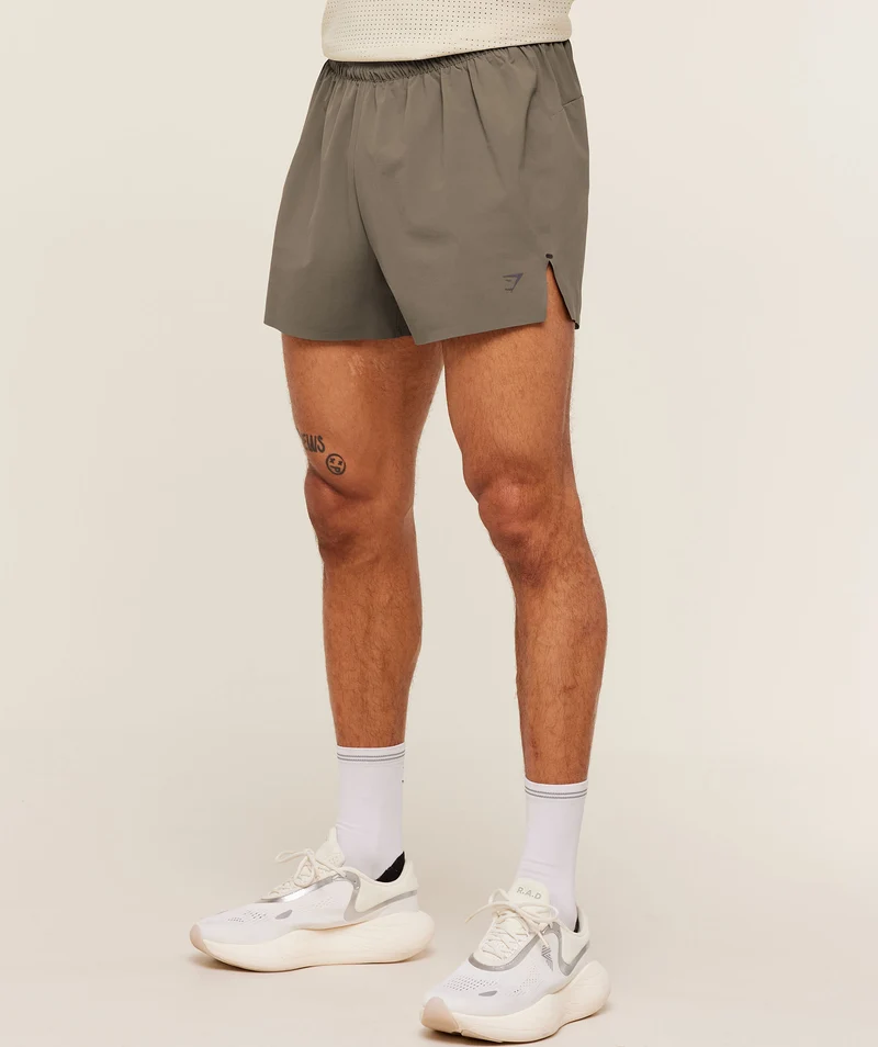 Gymshark Running Elite 5" Short - Camo Brown