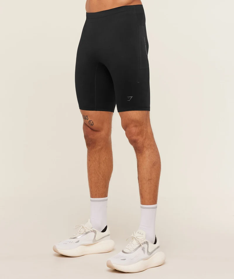 Gymshark Running Elite Race Half Tight - Black
