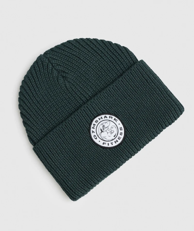 Gymshark Legacy Deep Cuff Beanie - Fog Green