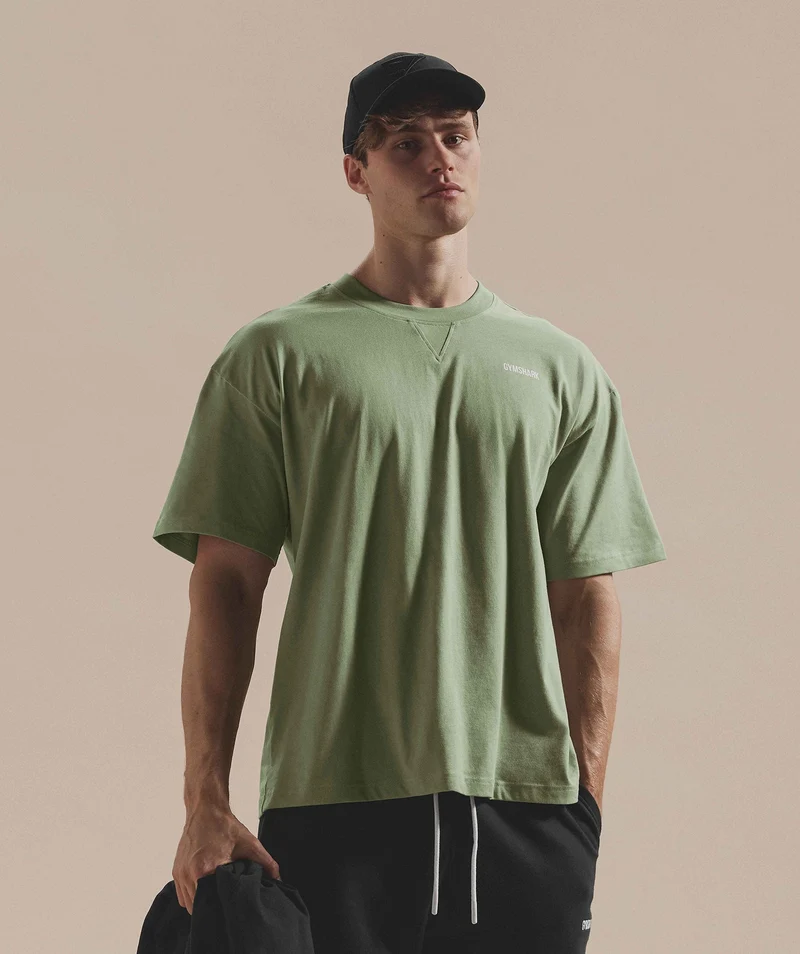 Gymshark Rest Day Sweats T-Shirt - Sage Green