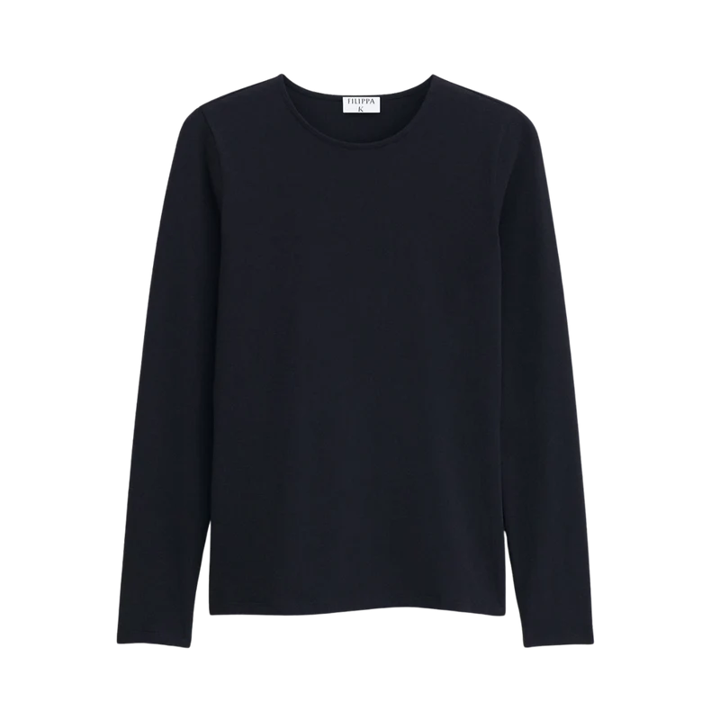 Cotton Stretch Long Sleeve - Black