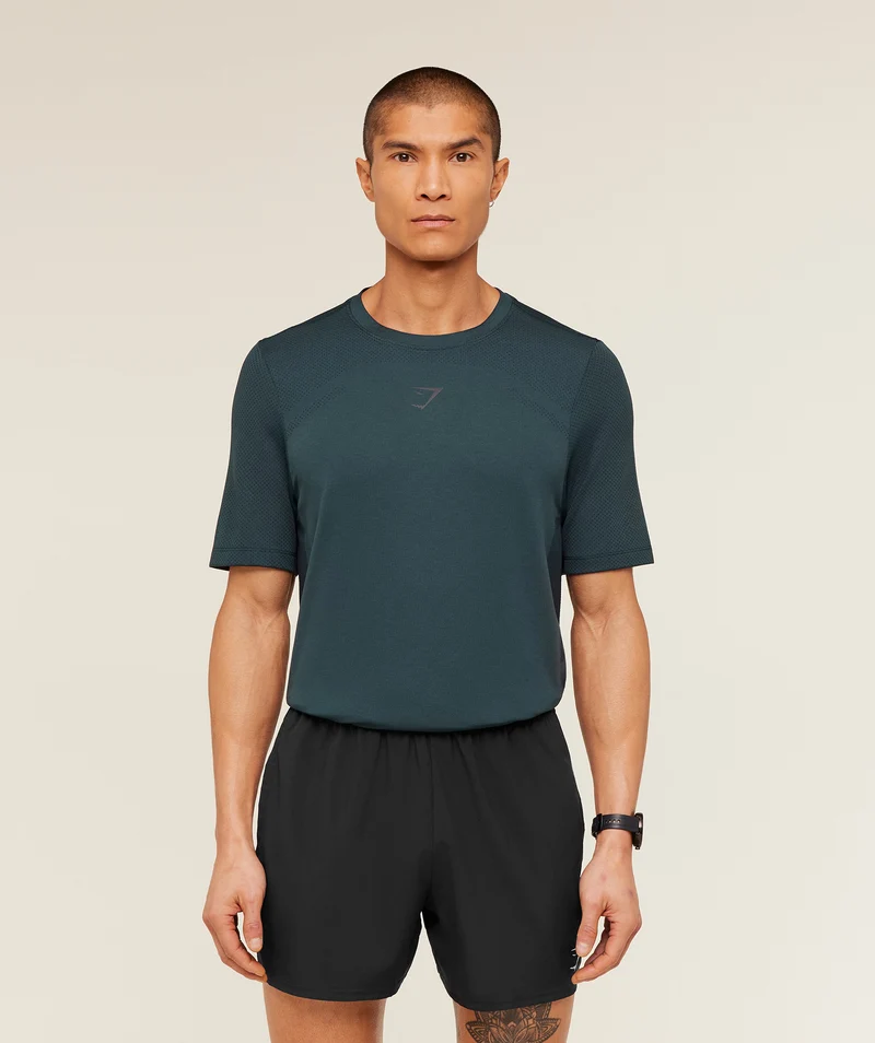 Gymshark Lightweight Seamless T-Shirt - Deep Petrol Blue/Marl