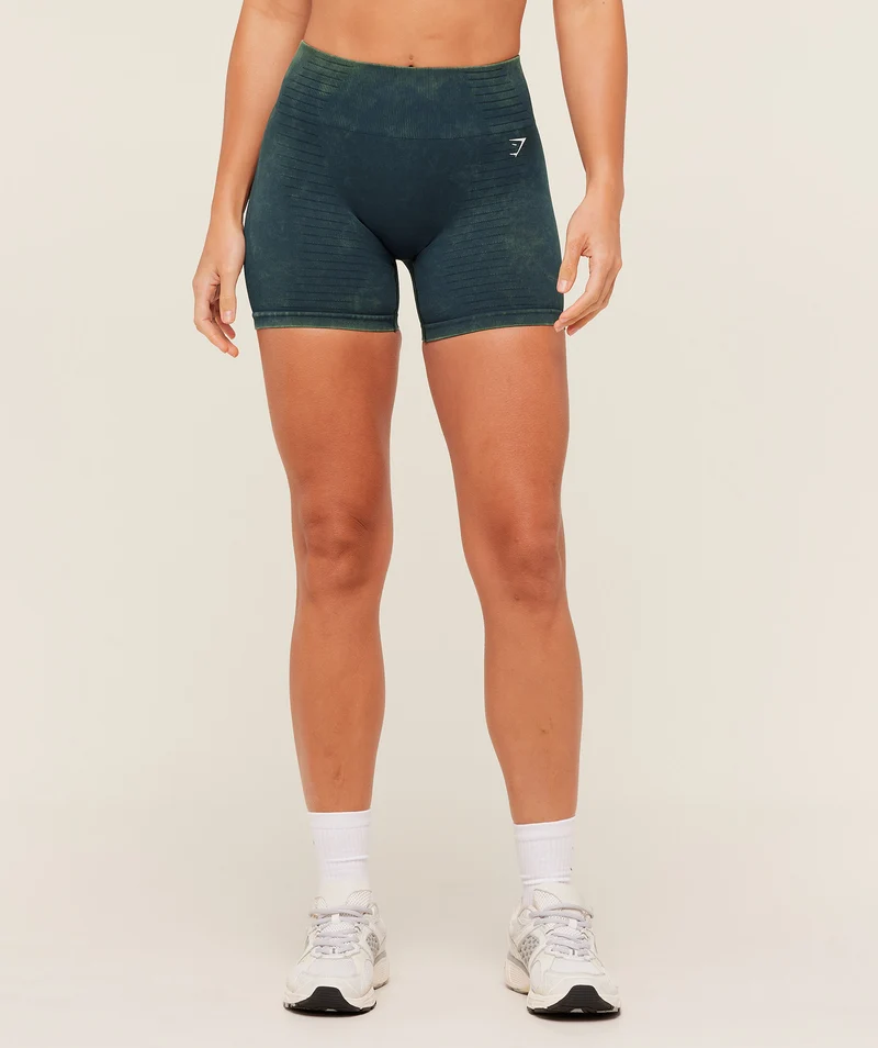 Gymshark Steel Seamless Shorts - Deep Petrol Blue/Wash