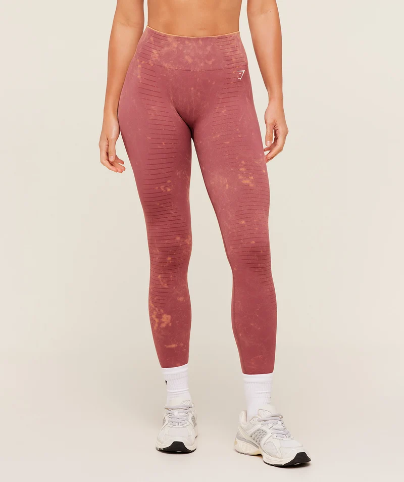 Gymshark Steel Seamless Leggings - Reset Pink/Wash