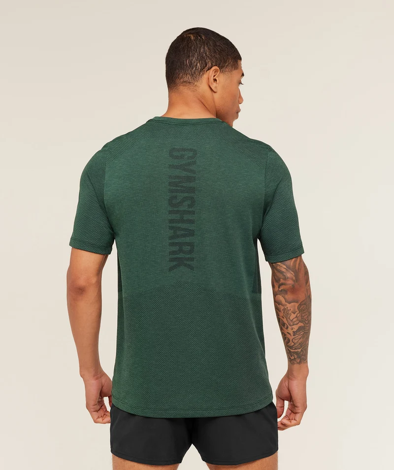 Gymshark Lightweight Seamless T-Shirt - Victory Green/Marl