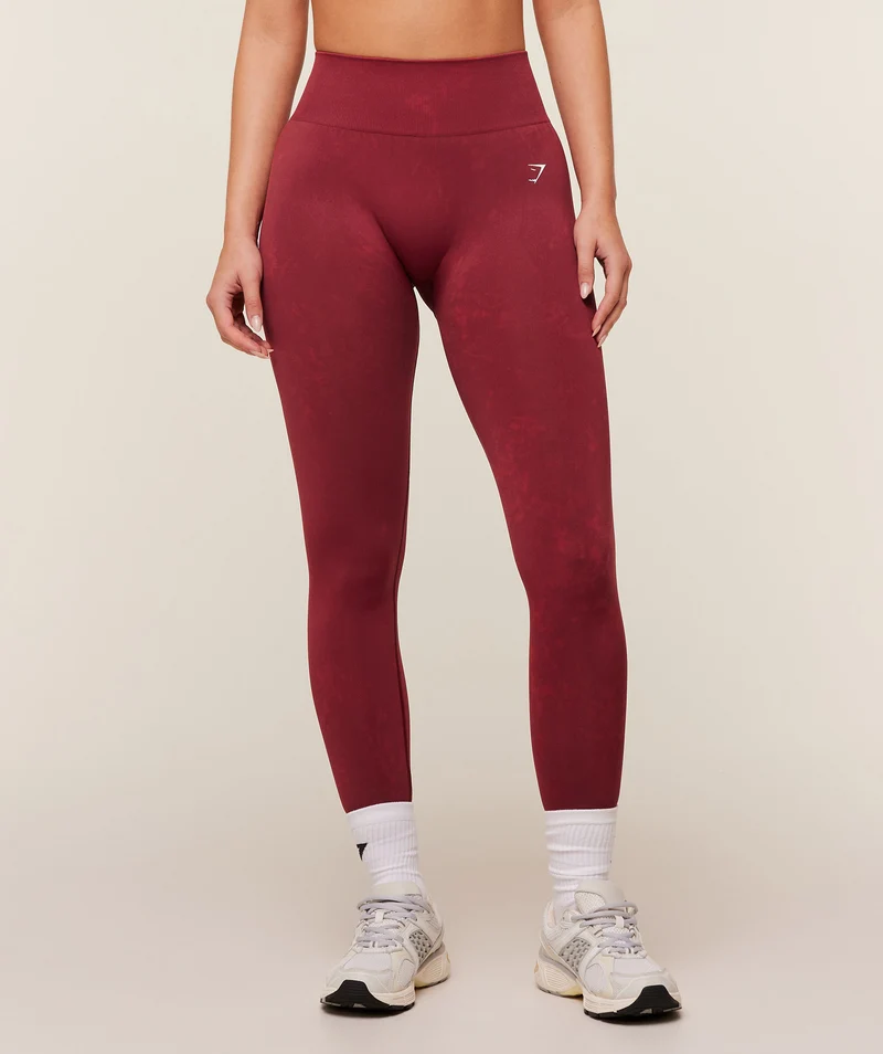 Gymshark Everyday Seamless Washed Legging - Sets Red/Wash