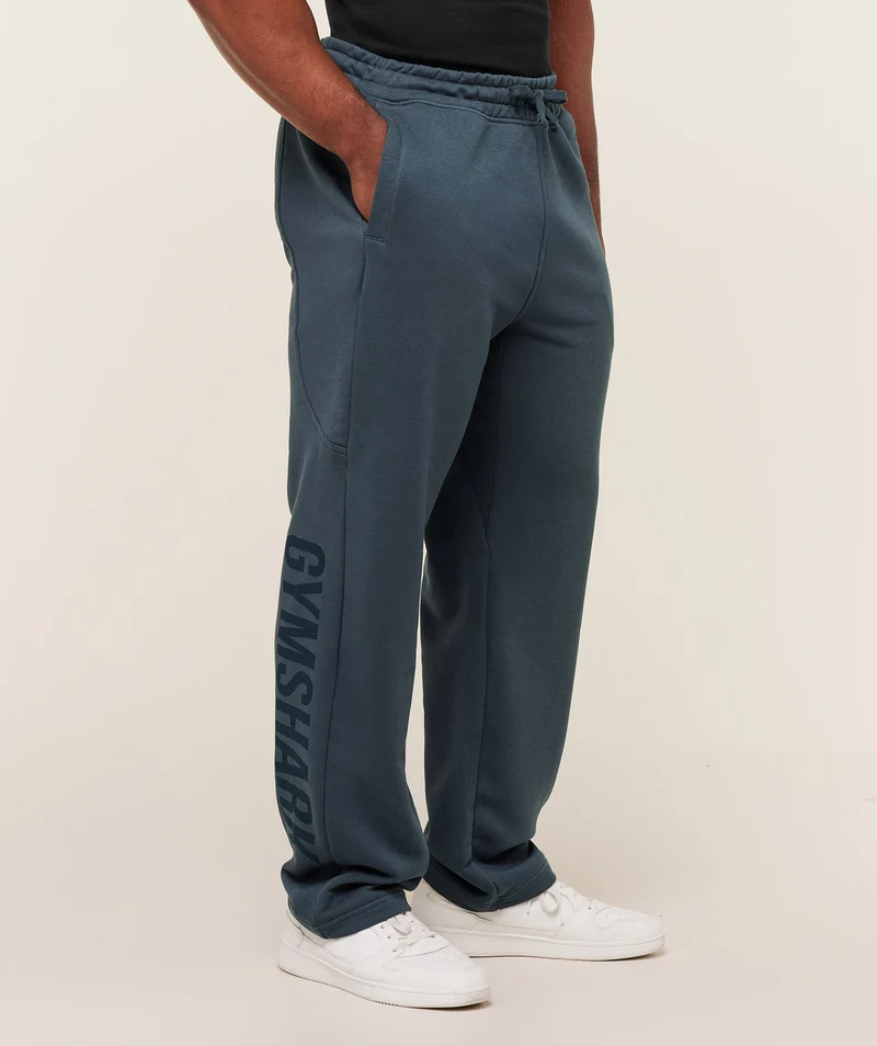 Gymshark Power Straight Leg Pant - Stealth Blue/Deep Petrol Blue