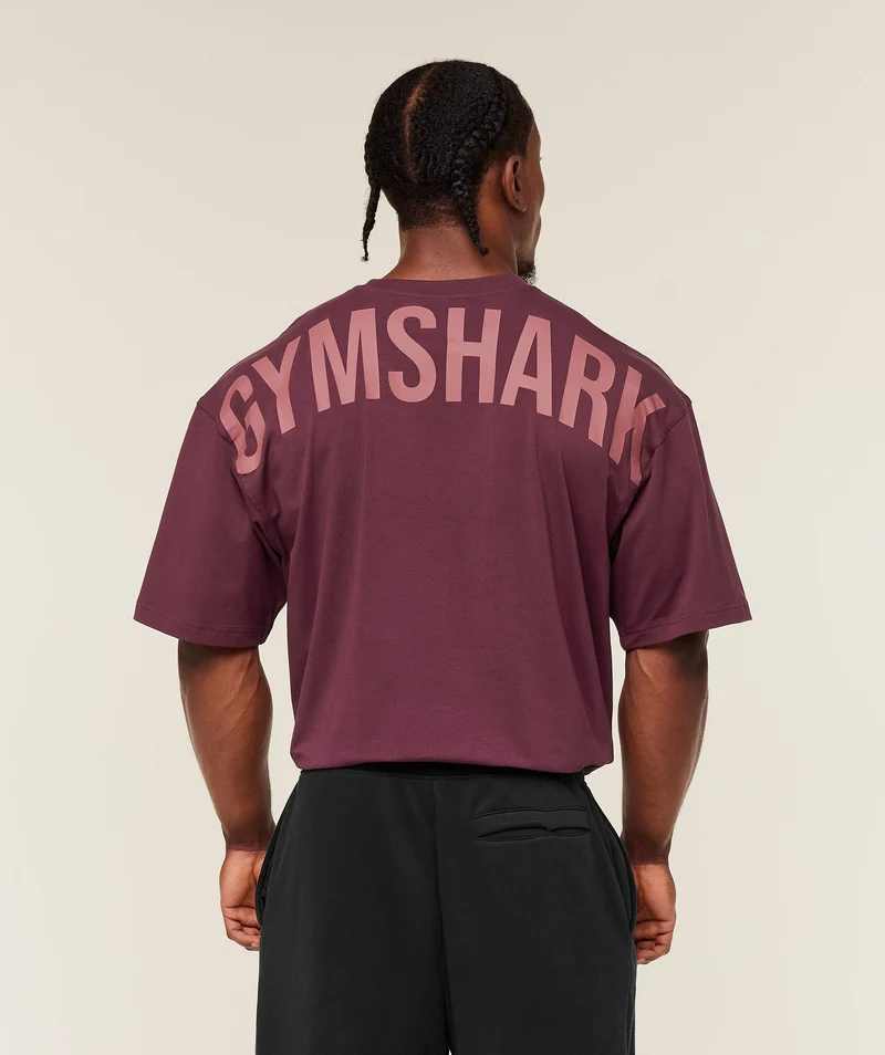 Gymshark Power T-Shirt - Impact Burgundy