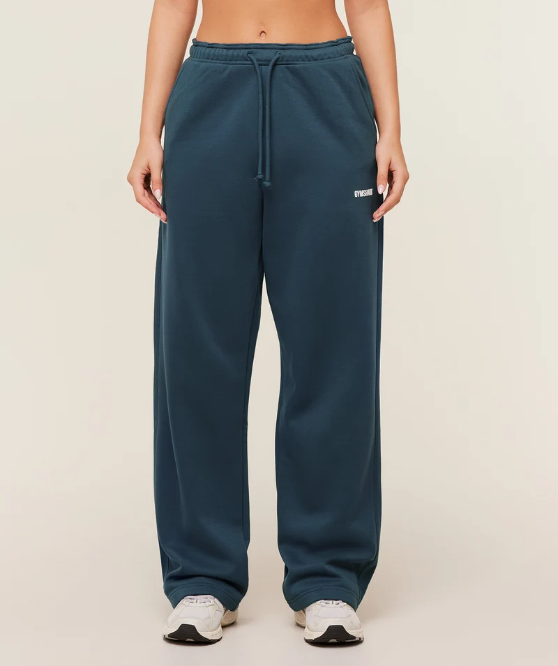 Gymshark Cosy Luxe Straight Leg Regular Joggers - Stealth Blue
