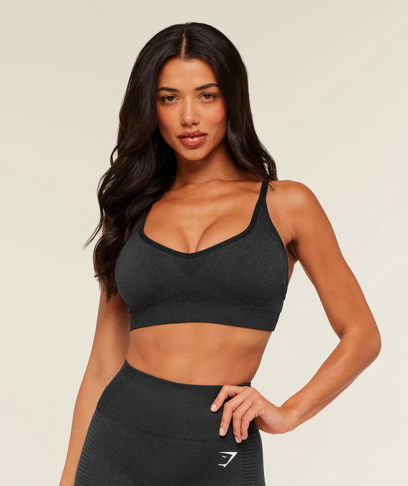 Gymshark Vital Sports Bra - Black Marl