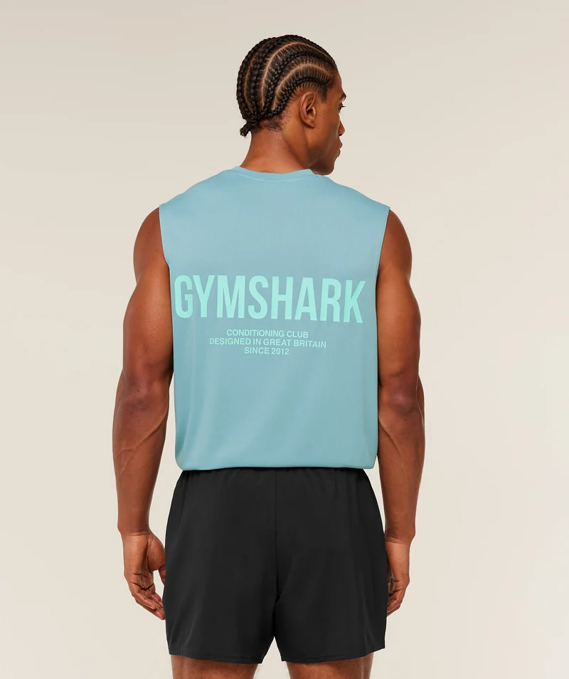 Gymshark Conditioning Club Tank - Flow Blue/Pop Turquoise