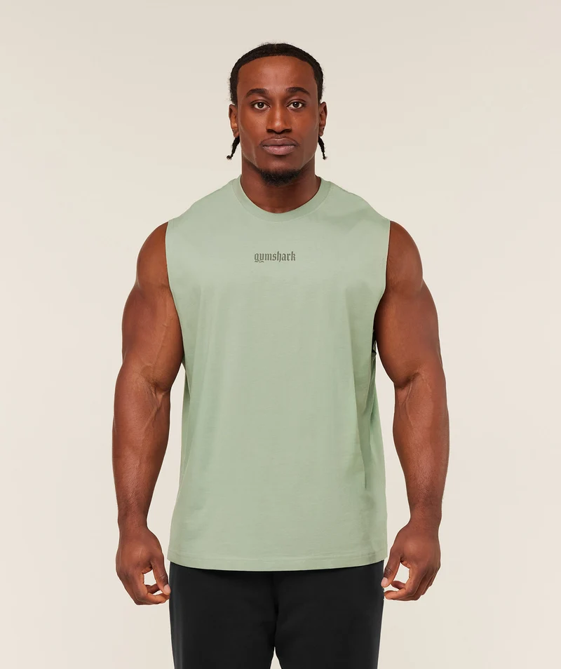 Gymshark Olde English Tank - Haze Green
