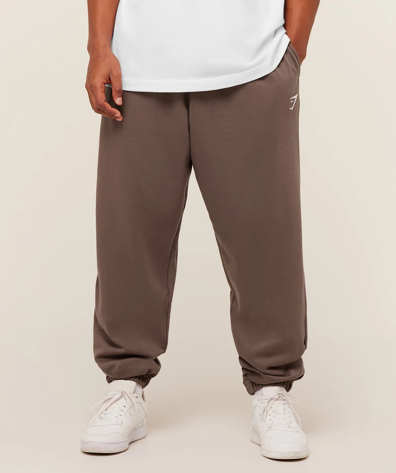 Gymshark Crest Oversized Jogger - Soft Brown