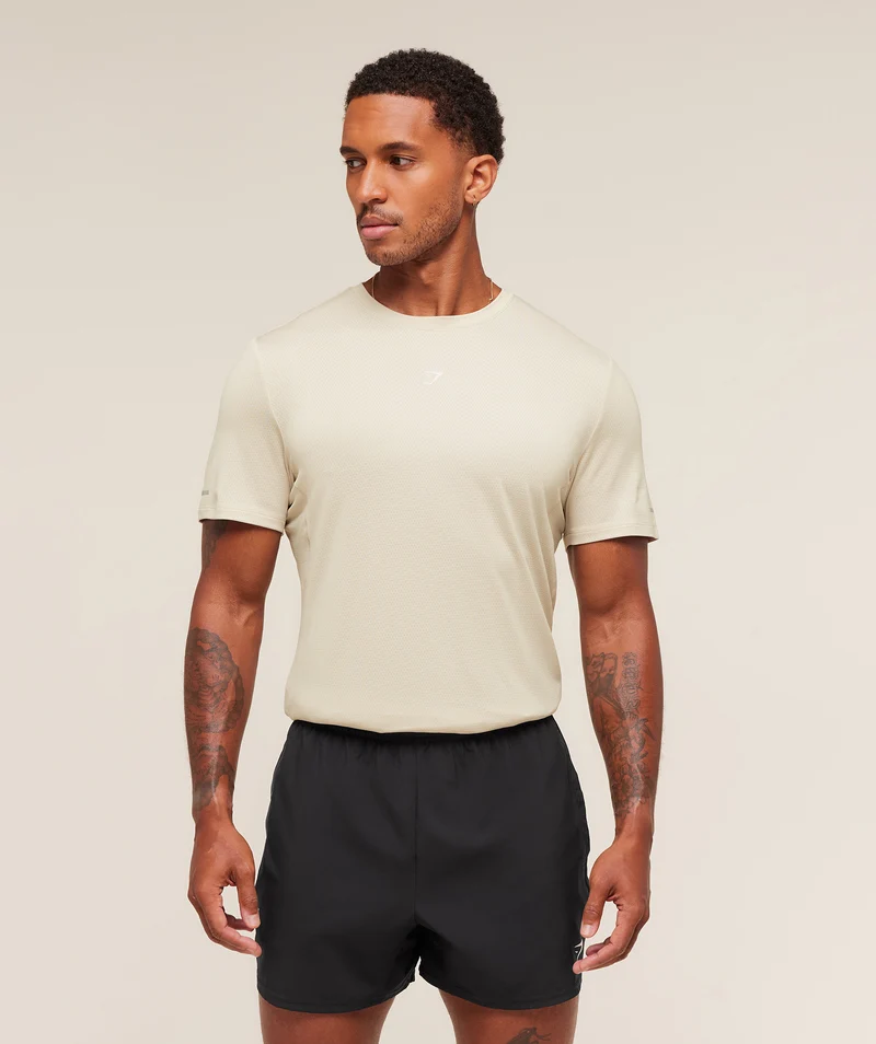 Gymshark Running T-Shirt - Pebble Grey