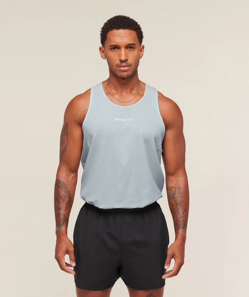Gymshark Running Tank - Smoke Blue