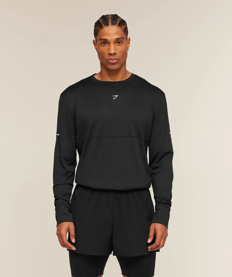 Gymshark Running Long Sleeve T-Shirt - Black