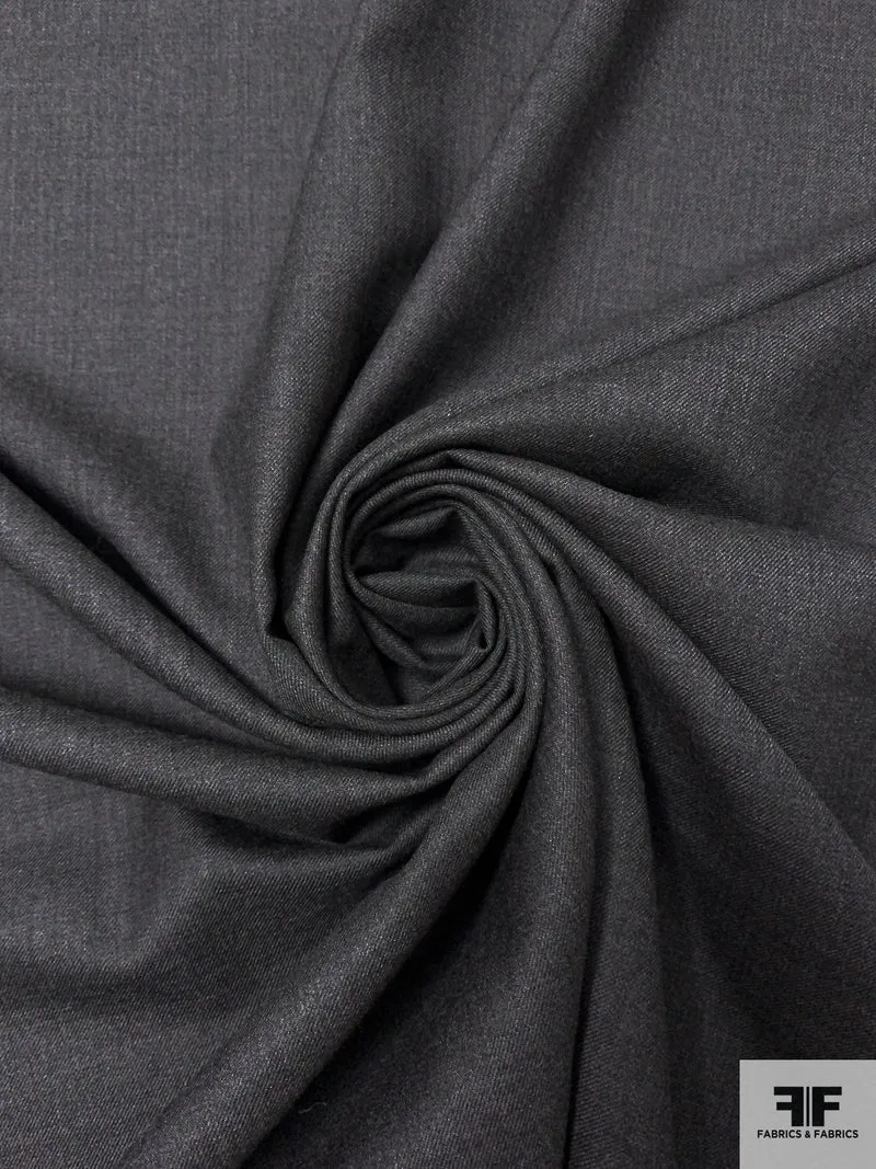 Made in England Super 120s Wool Suiting - Dark Grey