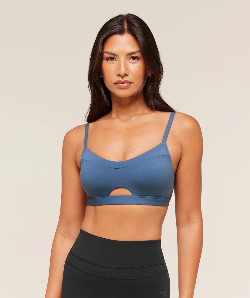 Gymshark Balcony Peekaboo Sports Bra - Compound Blue