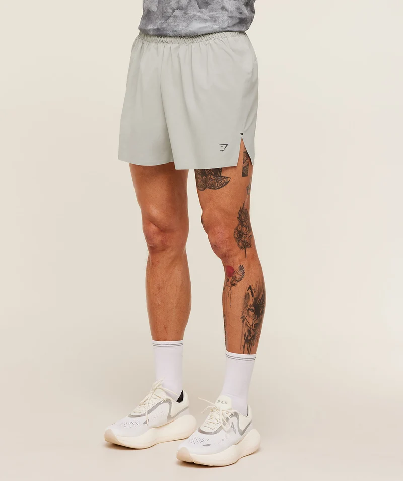 Gymshark Running Elite 5" Short - Stone Grey