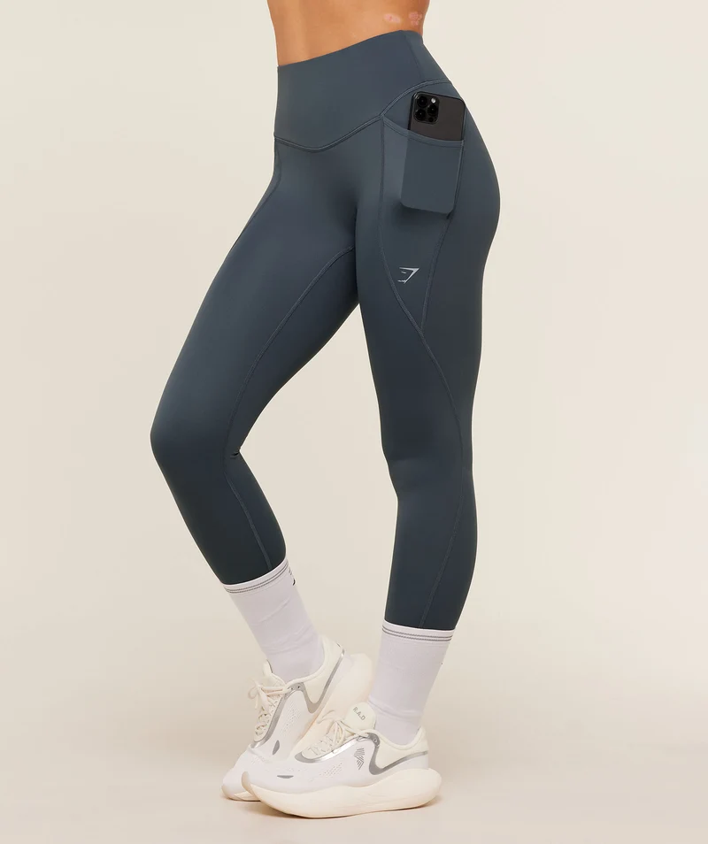 Gymshark Running Pocket Legging - Titanium Blue