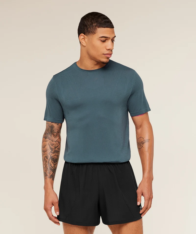 Gymshark Seamless Running T-Shirt - Stealth Blue