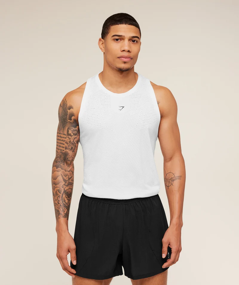 Gymshark Seamless Running Tank - White