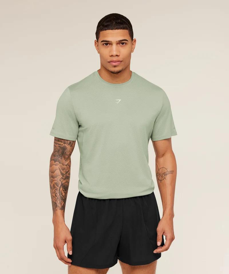 Gymshark Running T-Shirt - Haze Green