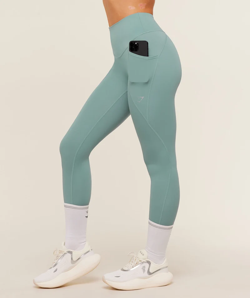Gymshark Running Pocket Legging - Storm Blue